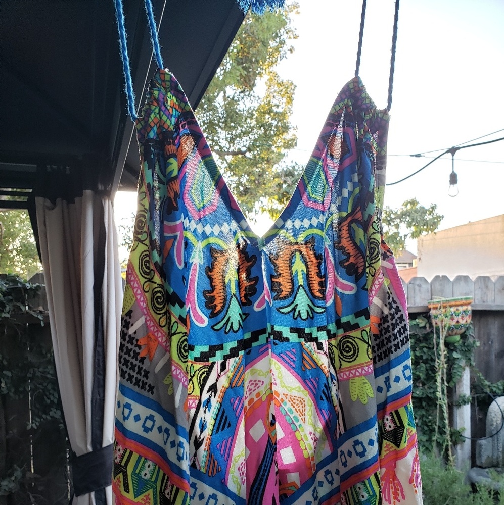 Boho halter maxi dress